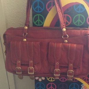 Red Leather Satchel